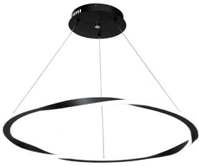 Φωτιστικό Οροφής 6079-BL Φ60cm Led 5100lm 60W Black Inlight