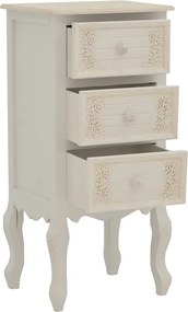 Συρταριέρα Pazlen Inart mdf σε λευκή αντικέ απόχρωση 40x34.5x82εκ