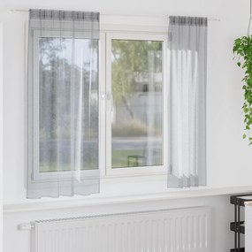 vidaXL Κουρτίνες 2 pcs Σκούρο γκρι 140 x 175 εκ. Πολυεστέρας