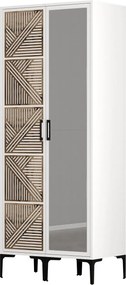 Διφυλλη Ντουλαπα Λευκο KUMSAL 47.5x80x201.4