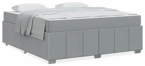 vidaXL Σκελετός Κρεβατιού Ανοιχτό γκρι 180 x 200 cm ύφασμα
