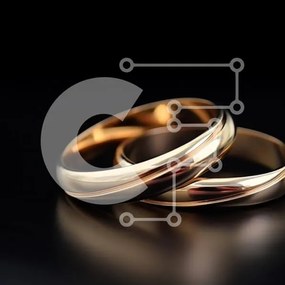 Intra Συλλεκτικό Ξύλινο Παζλ Plywood  4mm - Χρυσές βέρες που στοιβάζονται σε μαύρο φόντο Σε Ξύλινο Κουτί - Διαστάσεις: 10x10 cm – 25 κομμάτια