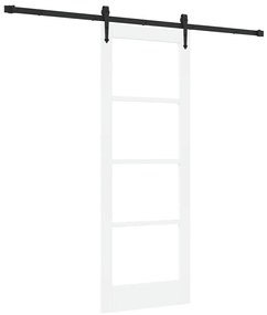 vidaXL Συρόμενη Πόρτα Λευκό 73.5 x 198.5 εκ. Ξύλο και μέταλλο