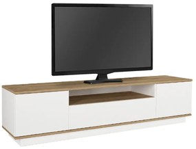Έπιπλο τηλεόρασης Fedya Megapap χρώμα λευκό - sapphire oak 180x45x44,6εκ.