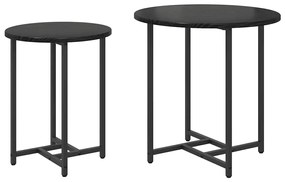 vidaXL Σετ βοηθητικά τραπεζάκια 2 pcs Μαύρη δρυς 50 x 50 x 50 cm