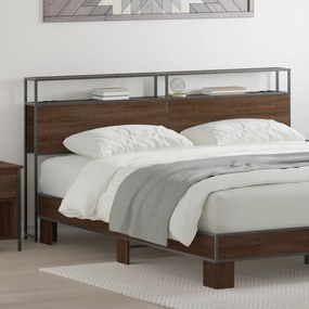 vidaXL Κεφαλάρι Αποθήκης με ράφι Καφέ δρυς 200 cm Επεξεργασμένο ξύλο