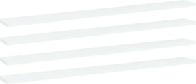 vidaXL Ράφια Βιβλιοθήκης 4 τεμ. Λευκά 100x10x1,5 εκ. από Μοριοσανίδα