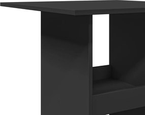 vidaXL Τραπέζι Μπαρ με Ράφια Μαύρο 60x60x102 εκ. Επεξεργ. Ξύλο