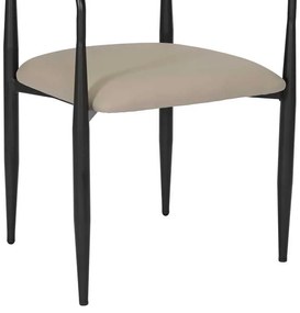Πολυθρόνα Kalone pakoworld pu σε γκρι-μπεζ απόχρωση 56x55x78εκ