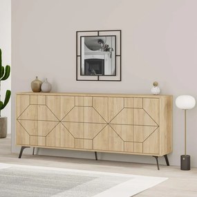 Μπουφές Bufel σε φυσική απόχρωση 181x35x77.4εκ 181x35x77.4 εκ.