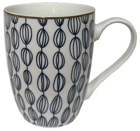 ALL TIME B ΚΟΥΠΑ NEW BONE CHINA ΛΕΥΚΟ ΜΑΥΡΟ ΧΡΥΣΟ D8,3xH10,5cm - 028851 - 028851