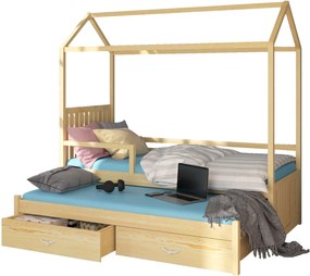 Παιδικό Κρεβάτι Umea-200 x 90-Με προστατευτικό-Drus anoixto