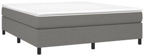 vidaXL Κρεβάτι Boxspring με Στρώμα Σκούρο Γκρι 160x200 εκ Υφασμάτινο