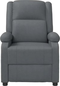 vidaXL Πολυθρόνα Ανακλινόμενη Γκρι από Συνθετικό Δέρμα