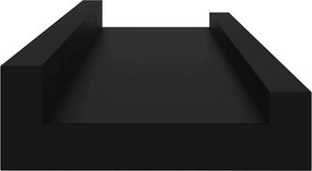 vidaXL Ράφια Τοίχου 4 τεμ. Μαύρα 40 x 9 x 3 εκ.