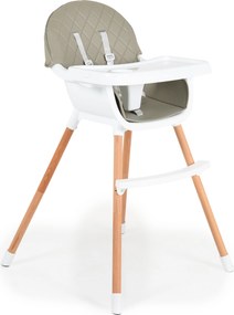 Wooden high chair Gelato 2 in 1 grey