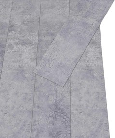 vidaXL Πλάκες Δαπέδου 36 pcs Γκρι Τσιμέντο 5,02 m² PVC