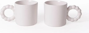 Stewehome Σετ 2 τεμαχίων κεραμικά φλιτζάνια 8 cm 260 ml μοντέρνου στυλ Λευκό
