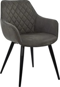 ΠΟΛΥΘΡΟΝΑ MANDO HM8006.10 ΜΕ ΓΚΡΙ NUBUCK ΥΦΑΣΜΑ 60x60x84 εκ.