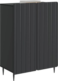 vidaXL Πλαϊνό γραφείο Μαύρο 66 x 34,5 x 92 εκ. Επεξεργασμένο Ξύλο