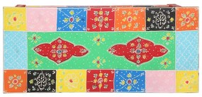 vidaXL Τραπέζι κονσόλας Πολύχρωμο 80 x 35 x 76 εκ Επεξεργασμένο ξύλο