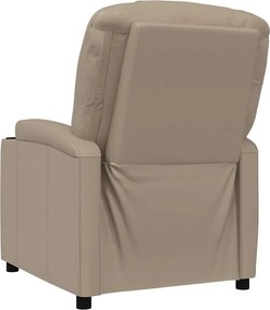 vidaXL Πολυθρόνα Ανακλινόμενη Καπουτσίνο από Συνθετικό Δέρμα
