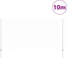 vidaXL Εξωτερική εξάγωνη περίφραξη με στήλη 10 x 1,2 μ Ασημί Δίχτυ