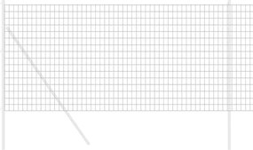 vidaXL Φράχτης Εuro Γκρι 1,2 x 10 m Σίδηρος με επικάλυψη PVC