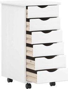 vidaXL Σετ Γραφείου και Κινητού Ντουλαπιού MOSS 2 pcs Λευκό