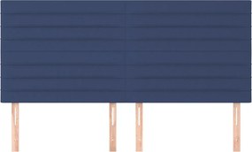 vidaXL Κεφαλάρι Μπλε 180x5x118/128 εκ. Ύφασμα