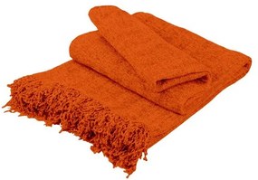 Ριχτάρι Σενίλ Light Orange Μονοθέσιο 180x180εκ.