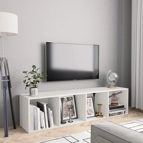 vidaXL Βιβλιοθήκη/Έπιπλο Τηλεόρασης Λευκό 143 x 30 x 36 εκ.