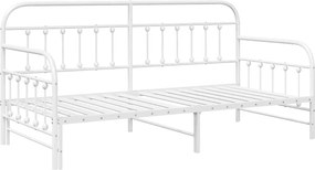 vidaXL Σκελετός κρεβατιού ημέρας Λευκό 90 x 190 cm