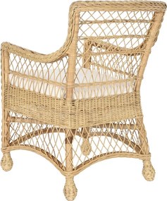 Πολυθρόνα DKD Home Decor Λευκό Φυσικό 56 x 63 x 86 cm