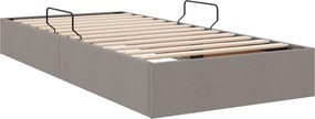 vidaXL Κρεβάτι Οθωμανικού Τύπου Taupe 100 x 200 cm ύφασμα