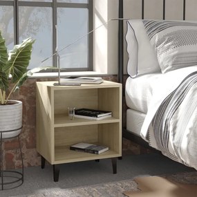 Κομοδίνο Sonoma Δρυς 40 x 30 x 50 εκ. με Μεταλλικά Πόδια 805803