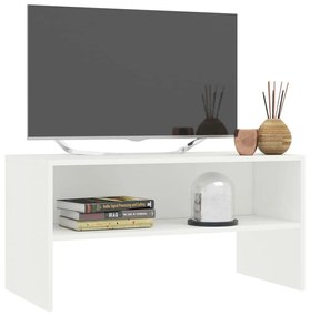 Έπιπλο Τηλεόρασης Λευκό 80 x 40 x 40 εκ. από Μοριοσανίδα - Λευκό