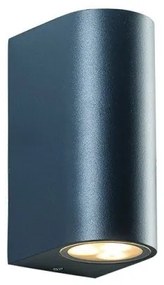 Απλίκα Φωτιστικό Τοίχου LED 2xGU10 3W IP65 Κύλινδρος ACA-SL8211GU10G-Γκρι SL8211GU10G