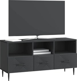 vidaXL Ντουλάπι TV 102 x 34,5 x 50 cm Μαύρο Επεξεργασμένο Ξύλο