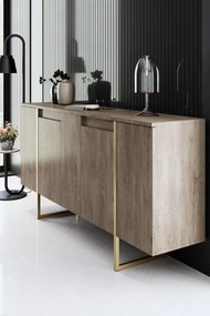 Κονσόλα Καρυδί / Χρυσό FODREA 160x35x80