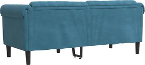 vidaXL Καναπές Διθέσιος Μπλε από Βελούδο