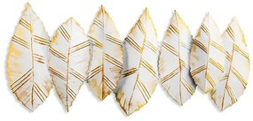 Διακοσμητικό Τοίχου Hornbeam 930DYU1220 52x114cm White-Gold Wallity Μέταλλο
