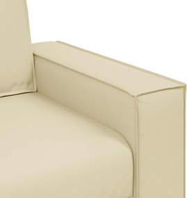 vidaXL Διθέσιος καναπές Κρεμ 180 cm Τεχνητό Δέρμα