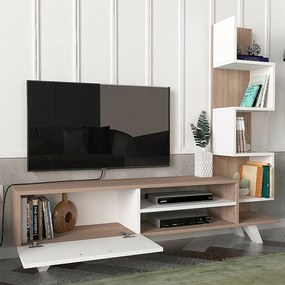 Έπιπλο τηλεόρασης Ceren Megapap χρώμα λευκό - cordoba 149,5x31x131,6εκ.