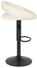 vidaXL Σκαμπό Μπαρ 2 τεμ. Κρεμ Βελούδινα