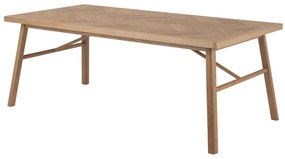 Τραπέζι Oakland 587, Δρυς, 75x100x200cm, 54 kg, Ινοσανίδες μέσης πυκνότητας, Φυσικό ξύλο καπλαμά, Ξύλο | Epipla1.gr