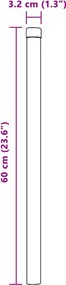 vidaXL Στύλος Περιφράξεων 2 pcs Πράσινο 60 cm