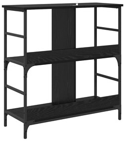 vidaXL Ράφι Βιβλίων Μαύρη δρυς 78.5 x 33 x 82 εκ Επεξεργασμένο ξύλο