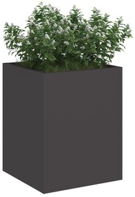 vidaXL Γλάστρα Κήπου Μαύρο 32 x 32 x 40 εκ. Κρύα έλαση από χάλυβα