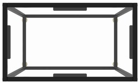 vidaXL Τραπέζι Κονσόλα Διαφανές 60 x 35 x 75 εκ. από Ψημένο Γυαλί